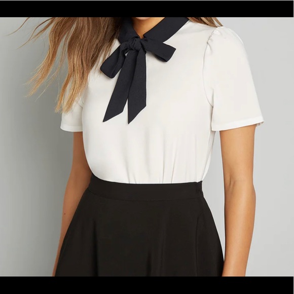 Positive First Impressions Tie-Neck Blouse - Picture 3 of 4